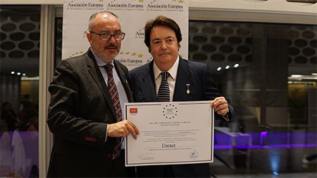 La Agencia de marketing online Unonet premiada por Aedeec con medalla de oro europea al mérito en el trabajo